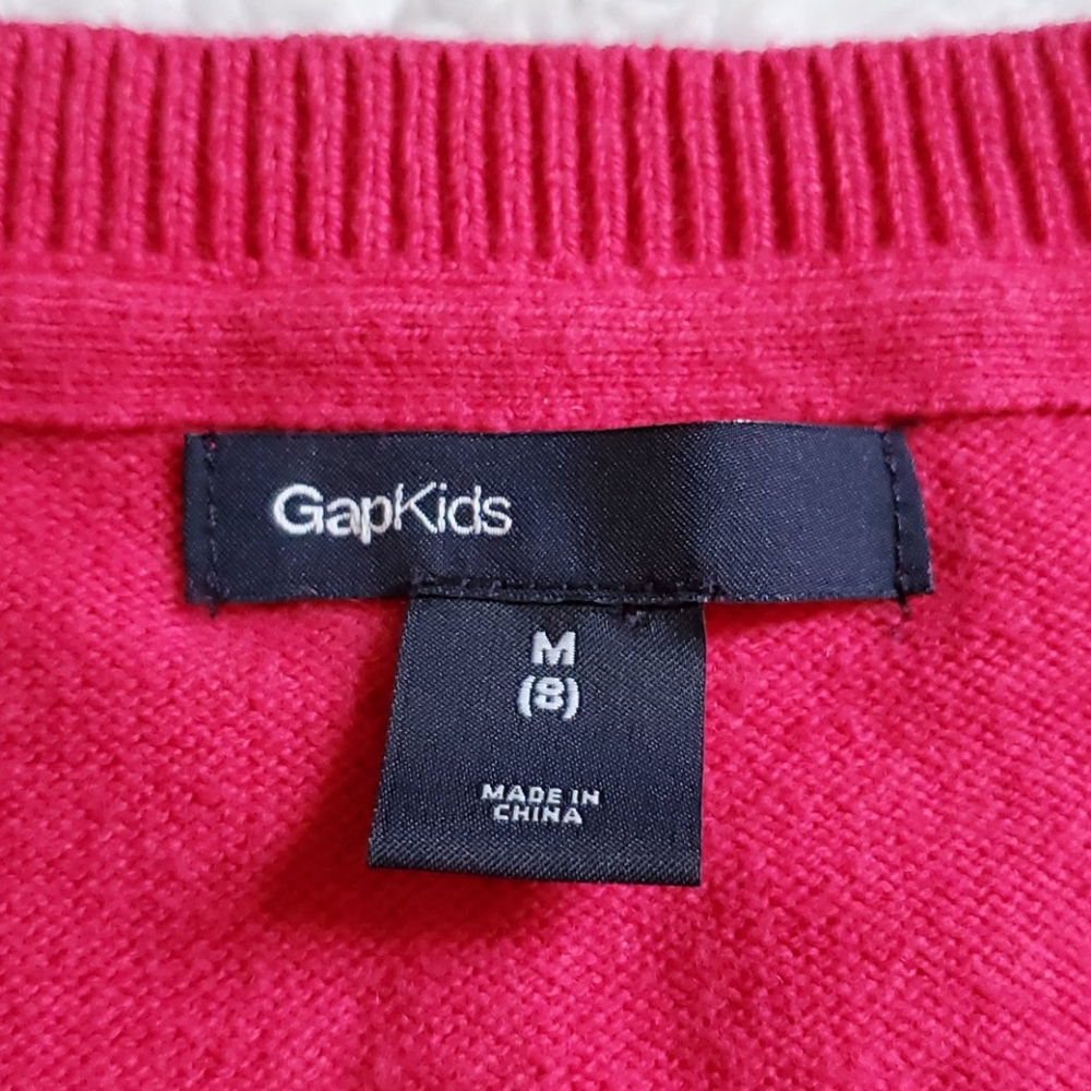 Girls' Gap Kids Ruffle Button-Down Sweater M(8) - Picture 2 of 8